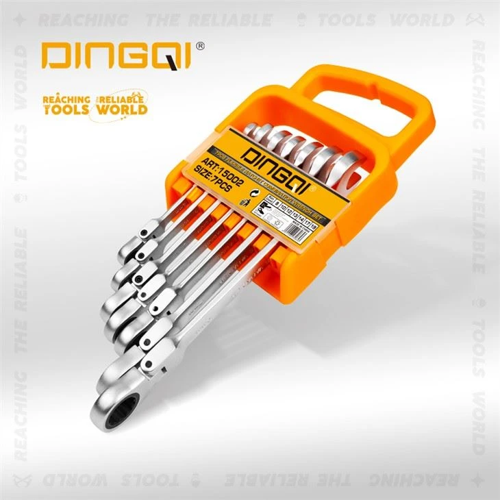 Juego de llaves de trinquete flexibles con llave ajustable